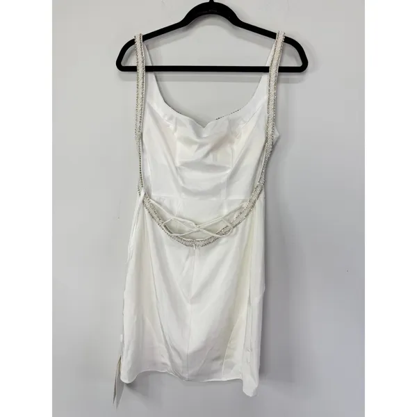 NEW Mac Duggal Savannah Dress White Size 6 Cocktail - Image 6