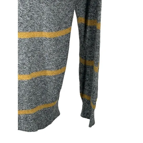 American Eagle Striped Mock Neck Sweater XS Relaxed Fit High Low Hem Knit - Image 4
