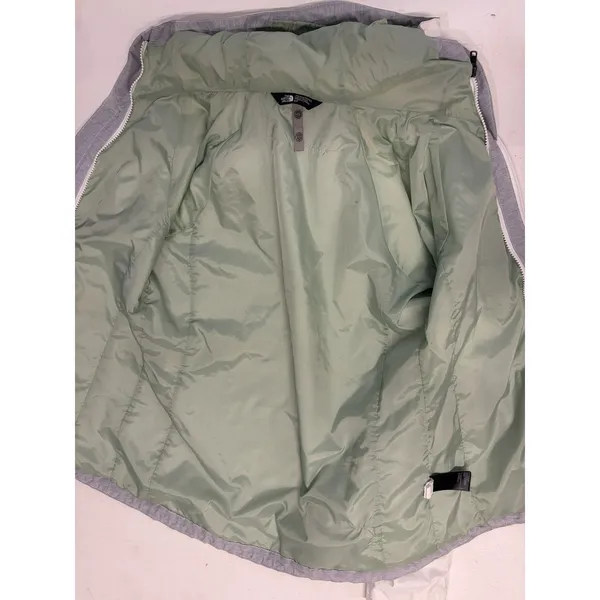 The North Face HyVent Rain Jacket Womens Small Grey White Hooded Shell Coat - Image 10