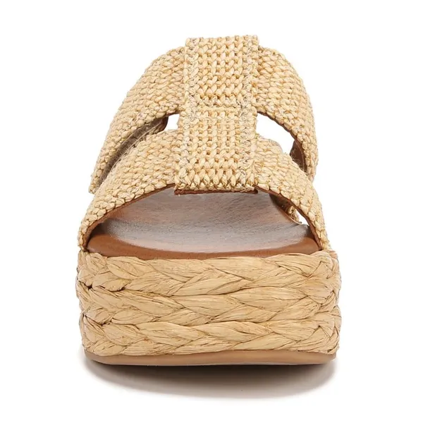 Zodiac Izzy Natural Woven Platform Slide‎ Sandals Size 9 - Image 5