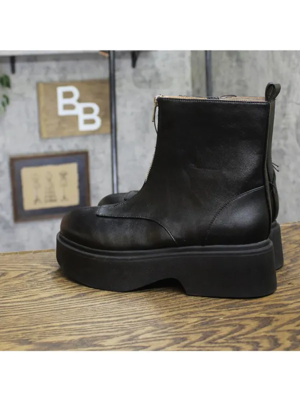 Wild Fable Womens Honor Ankle Combat Boots Platform 94642928 Black 8.5M - Image 2