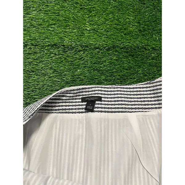Ann Taylor Black/White Pinstripe Skirt - Image 7