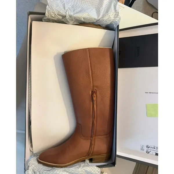NWB Bronx Leni-Jo Buckle Leather Boots x Anthropologie in Caramel sz. 9US 40EU - Image 4