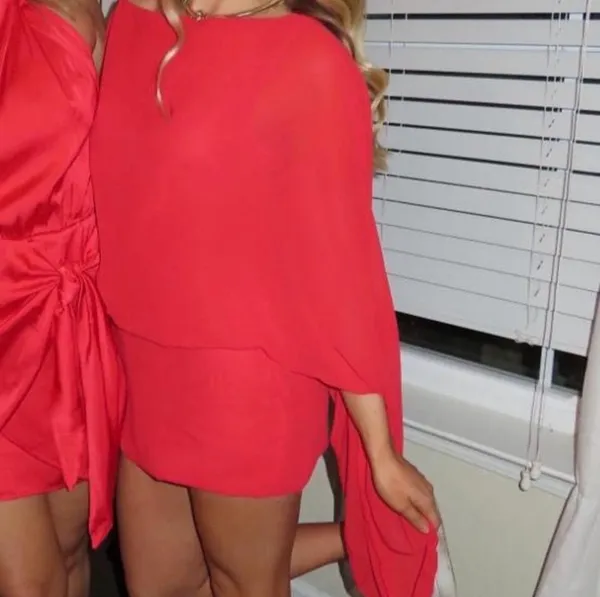 Red mini dress with long sleeves #party #goingout #reddress - Image 4