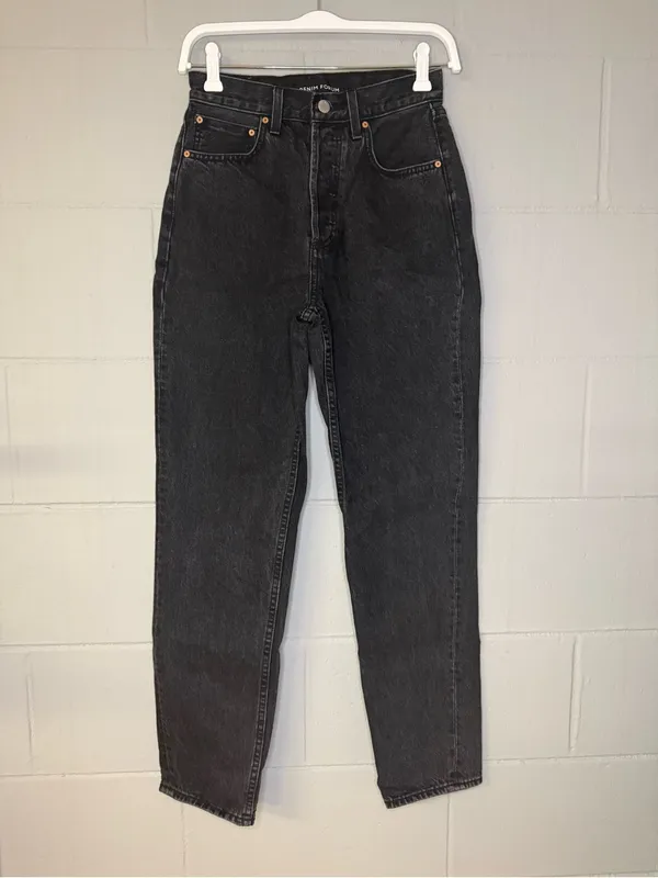 Aritzia Denim Forum The BF High Rise Loose 28L in Black Women’s Size 24 Cotton - Image 2