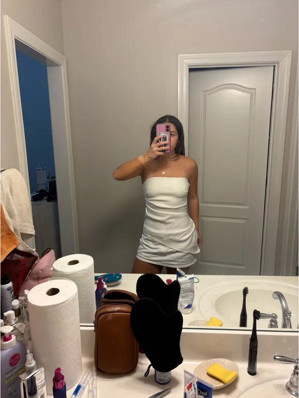 ZARA Asymmetrical Top white - Image 2