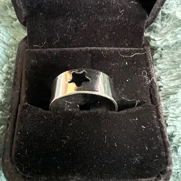 Women’s Stainless Steel Silver Adjustable Stacking Ring Size 7 - Image 2