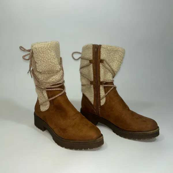 Life Stride Brown Shearling Winter Boots - Image 8