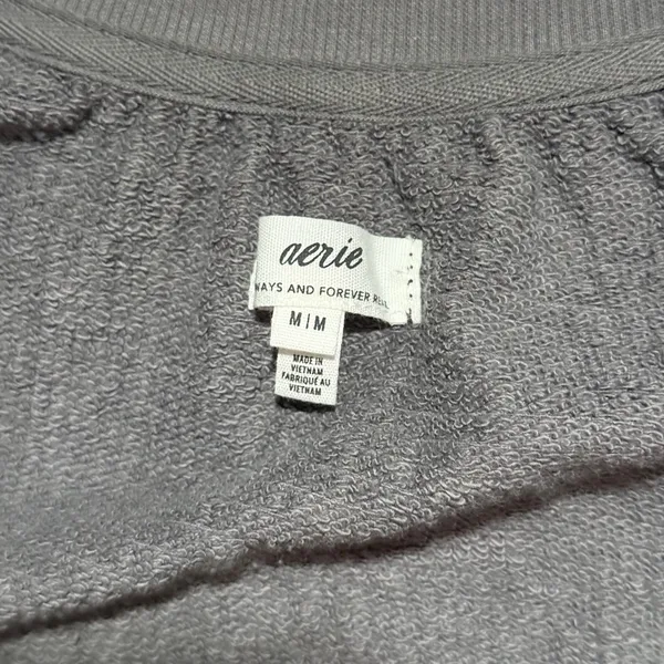 Aerie Easy Street Oversized Sweatshirt Gray Medium - Image 2