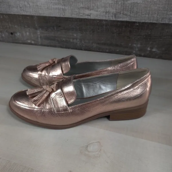 Reaction Kenneth Cole beautiful loafers rose gold metallic 9 - Image 7