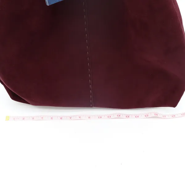 Wrangler Women Handbag Maroon Suede Inner Pocket Shoulder Strap Slouchy Hobo Bag - Image 3