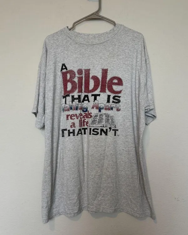 90s Vintage Jesus/Church Oversize T-Shirt - Image 5