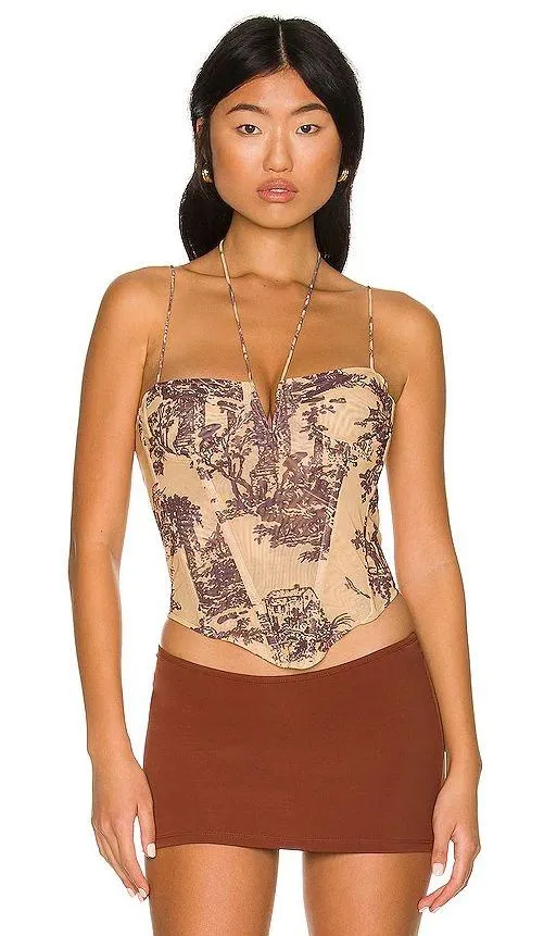 Pitaya Tic Toc Green Floral Corset - Image 5