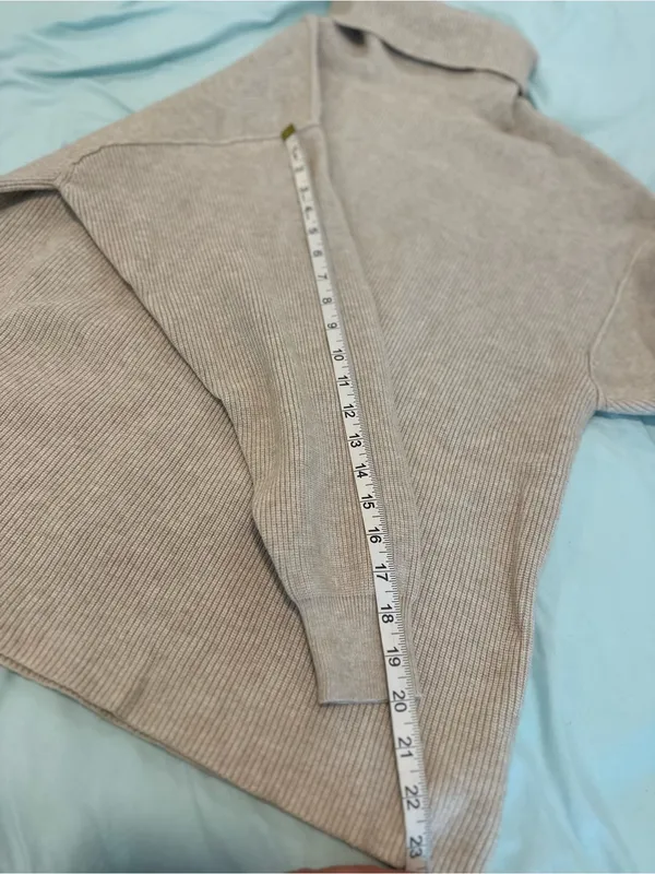 EUC Free People Women’s Sz: S Oversized Cream Sweater Slouchy Tunic Mock Neck. - Image 5
