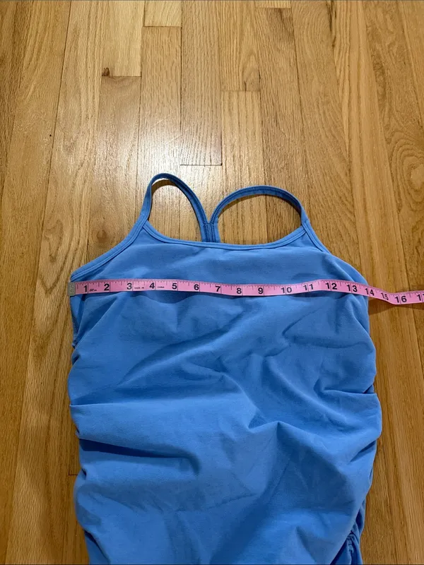 Beyond the Bump Blue Spacedye Ruched Tank Top Sz S - Image 3