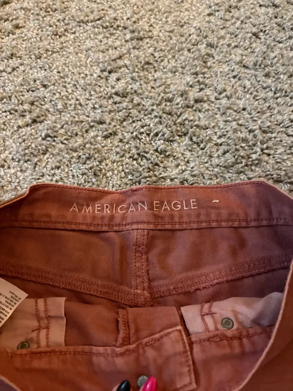 Red American Eagle Denim Shorts - Image 3
