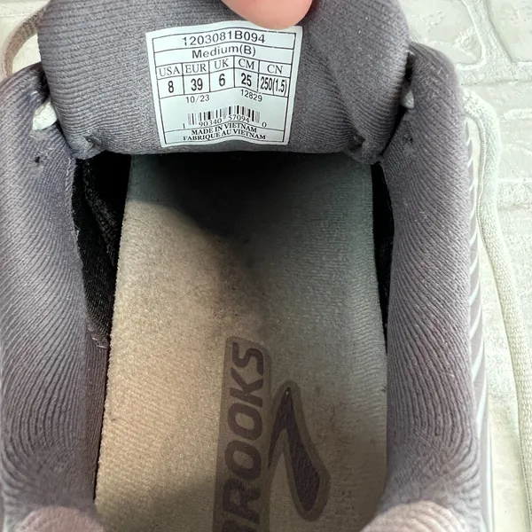 Brooks Addiction Walker Suede‎ Sneaker Shoes Womens 8 Shark Alloy Oyster Lace Up - Image 13