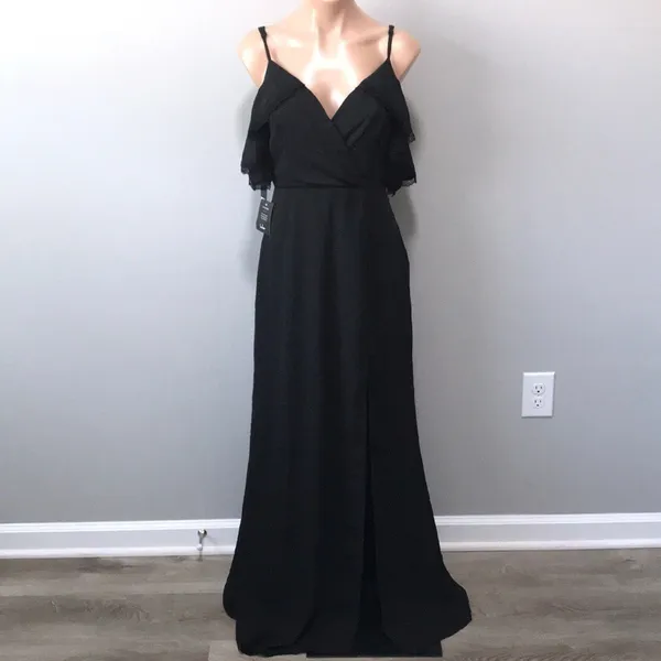 Lulu’s Theory of Love Black Off Shoulder Dress - Image 3