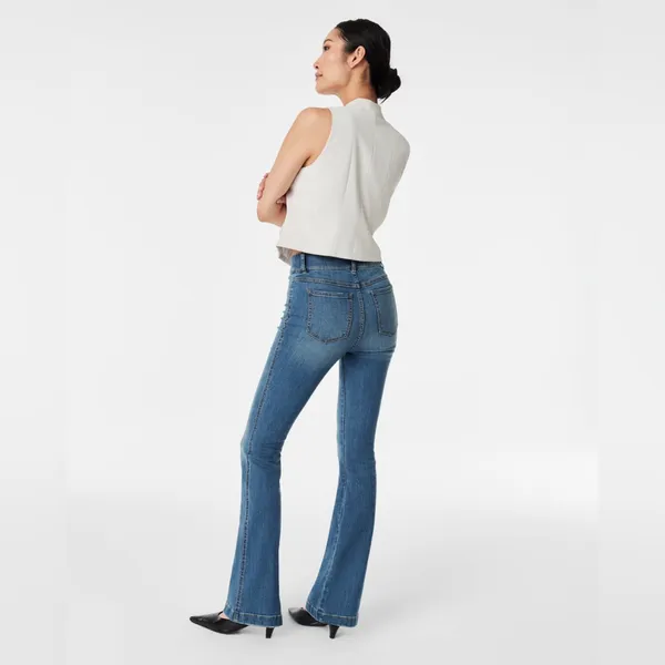 SPANX SPANXshape EveryWear Pull‎ On Flare Jeans Vintage Indigo Size Large - Image 2