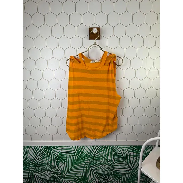 We The Free Free People Twist Sleeveless Tank Top Tangerine Orange - Size - Medium - NWT - Image 2