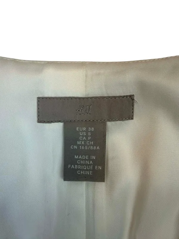 H&M Women's White Single-Breasted Tailored Suit Vest Waistcoat - Image 7