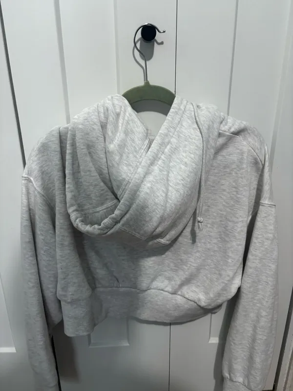 ZARA Cropped Zip-Up Hoodie - Image 2