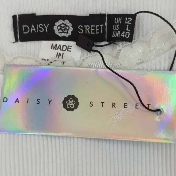 ASOS NWT | Dolls Kill x Daisy Street Embroidered‎ Butterfly Ribbed Crop Top - Image 4