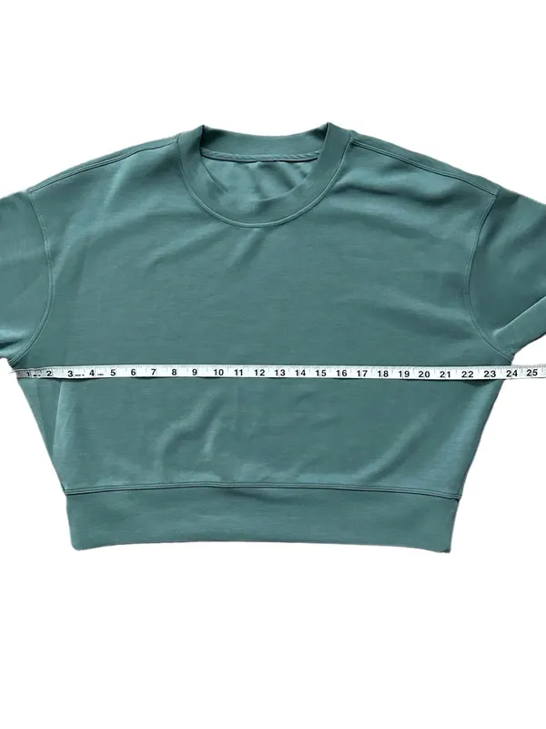 Lululemon Perfectly Oversized Crop Crew Softreme Sweatshirt Green Size 4 - Image 7