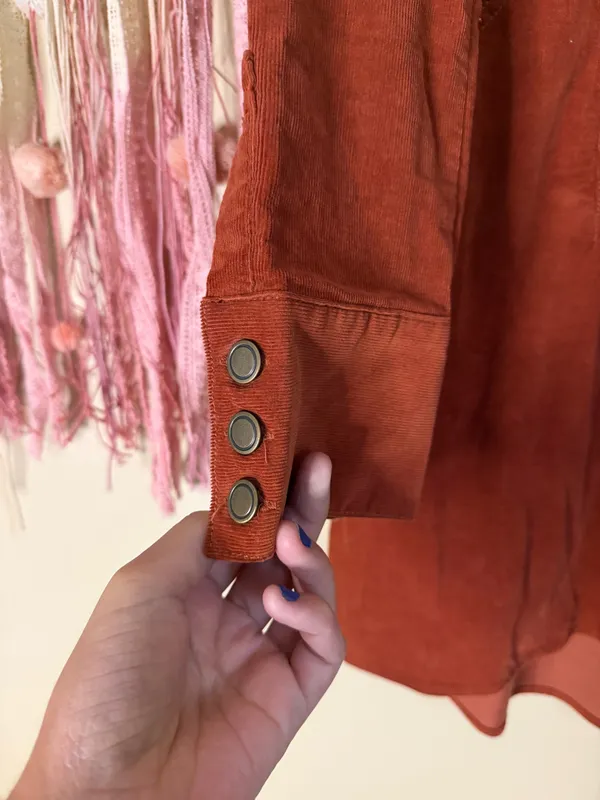Free People Dynomite Corduroy Dress Size Medium - Image 4