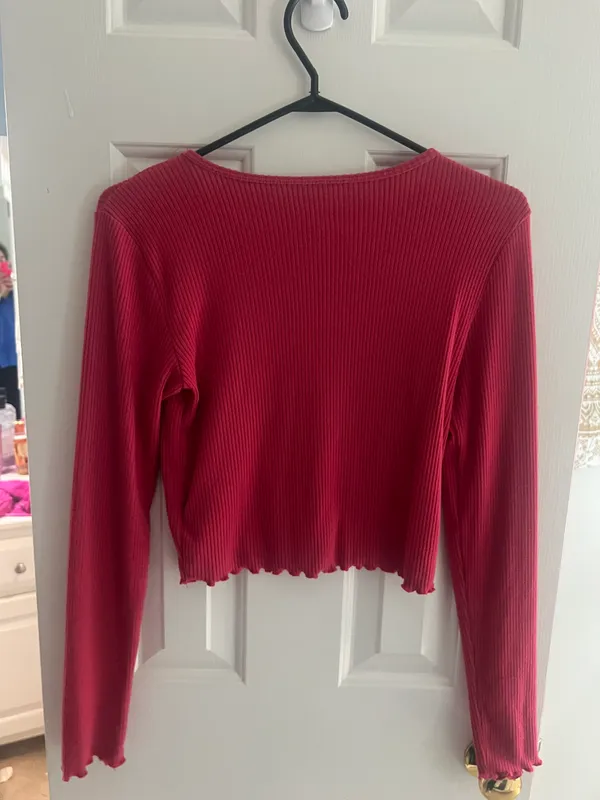 American Eagle Pink Long Sleeve Top - Image 3