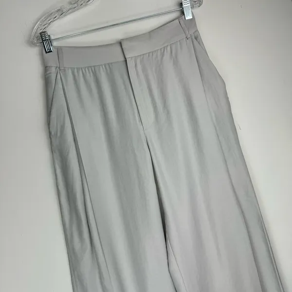 NWOT Zara High Rise Trouser Pants Sz Small Grey Wide Leg - Image 4