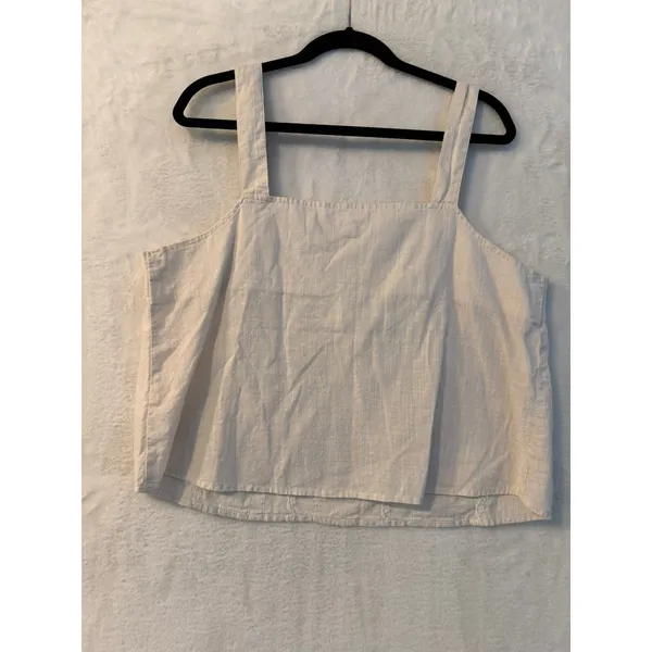 ana a new‎ approach Birch White Embroidered Cotton Cami Tank Top XL 356627 - Image 6