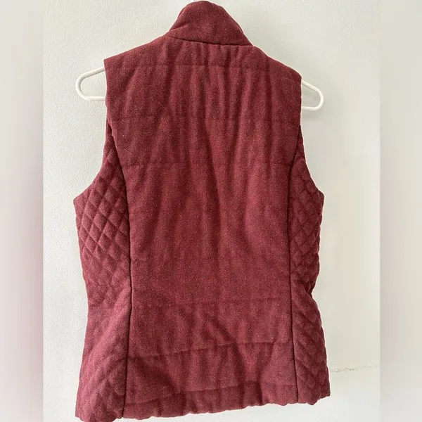 Lemon Tart Vest Women's Small Burgundy Skyros Wool Quilted Winter Gorpcore - Image 3