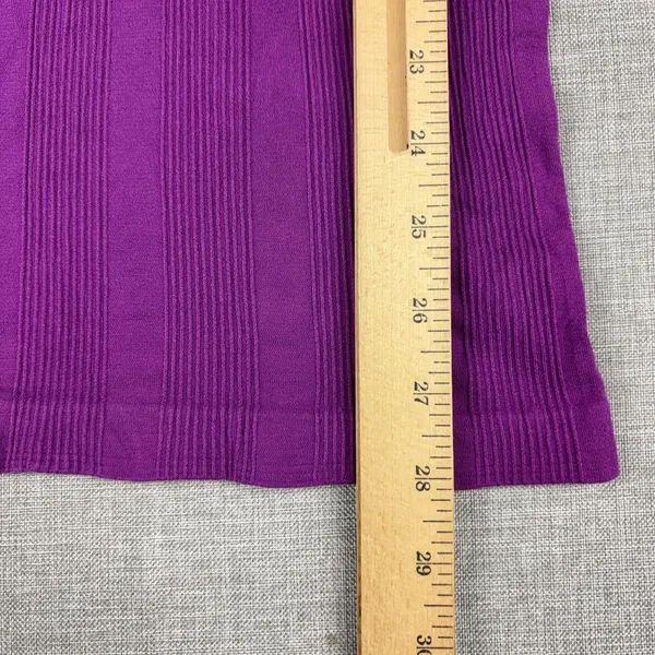 Athleta Tank Top Womens Medium Purple Ribbed Scoop Neck Stretch Yoga Gym Workout - Image 3