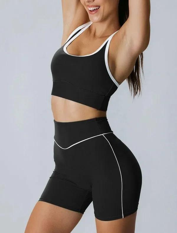 Berlook Activewear Black X Cross Lycra® Sports Bra - Image 3