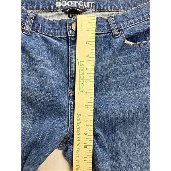 New York & Company Bootcut Jeans Women‎ 12 Tall Blue Low Rise Stretch Y2K - Image 4