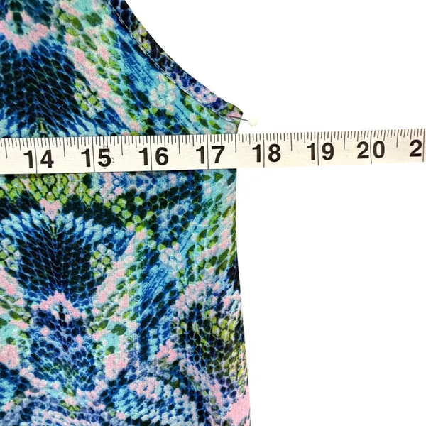 Show Me Your Mumu Taryn Strap Back Dress Womens M Blue Snakeskin‎ Asymmetrical - Image 6