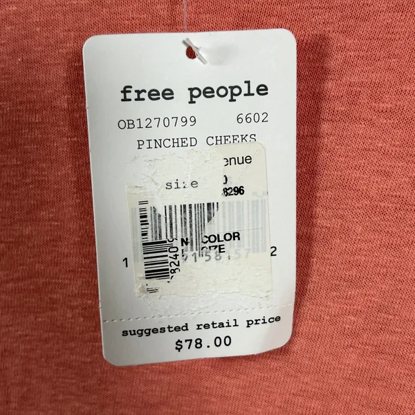 Free People We The Free Pinched Cheeks Linen Blend Tunic Top Coral‎ Pink Small - Image 5