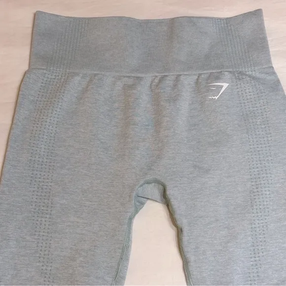 Gymshark Vital Seamless Leggings Washed Jade Marl Medium Athletic Activewear - Image 2