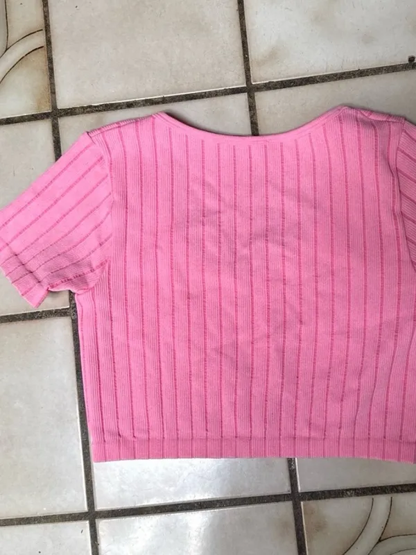 Brand New Zara SEAMLESS TOP Pink Size Large - Image 8