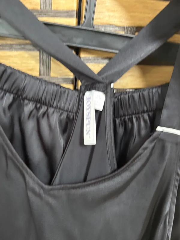 Joyspun black satin two piece pajama short set size XS - Image 3