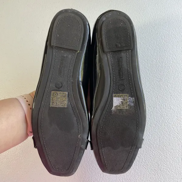 Pierre Dumas Women's Moni 66 Black Faux Patent Flats Slip-On Shoes Size 8M - Image 8