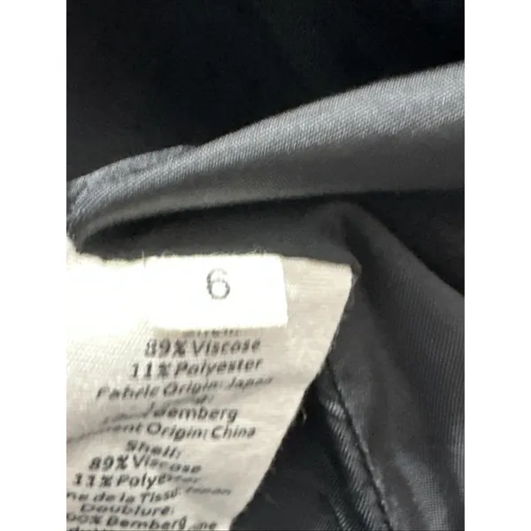 L'AGENCE‎ Womens Blazer Size 6 Black One Button Lined Relaxed Solid Pockets Work - Image 7