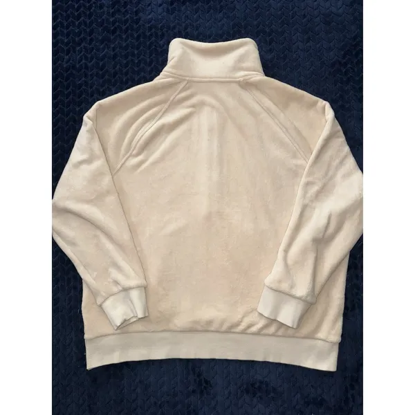 Athleta Women's Recover Cozy Snap Front‎ Sweatshirt Chantilly Cream Sz XL - Image 10