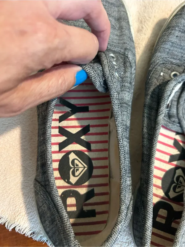 Roxy Gray Knit Slip-On Loafers - Image 3