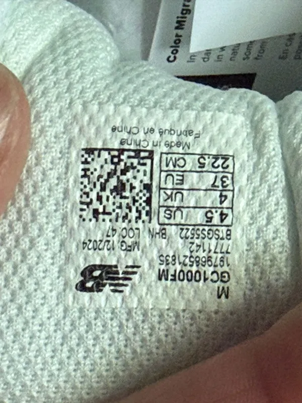 New Balance 1000 Sea Salt Lilac Size 4.5Y / 6W GC1000FM New - Image 6
