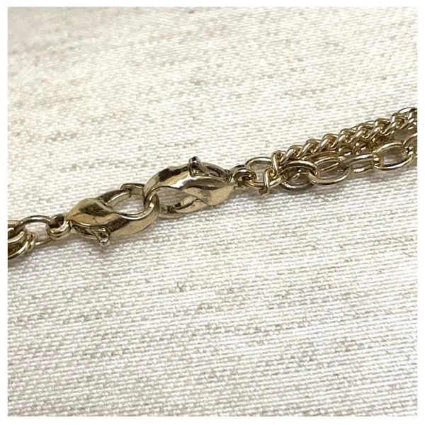 Gold tone multi strand beaded statement necklace - Image 5