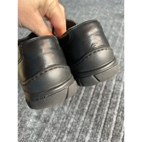 COACH Carla Loafers Women 8 Black Italian Leather Lug Sole Slip On Chunky Shoes - Image 6