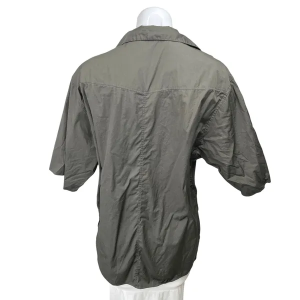 Massimo Dutti Women's Black Button Up Short Sleeve Oversized Blouse Shirt Top 6 - Image 2