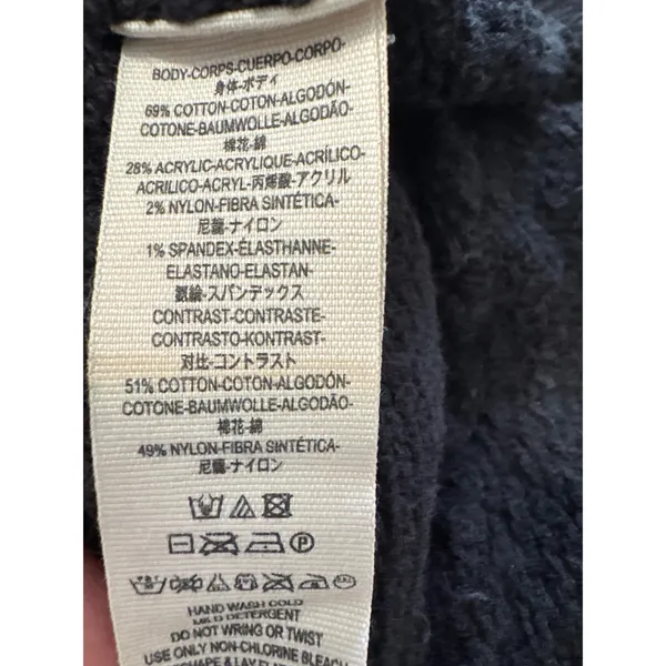 Free‎ People "Cuddle Up" pullover Black Mock Neck Oversized Sweater Soze Small - Image 8